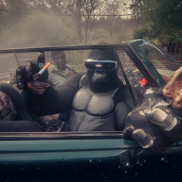 Cyborg Gorilla in Coupe Cyberpunk Sony Ericsson