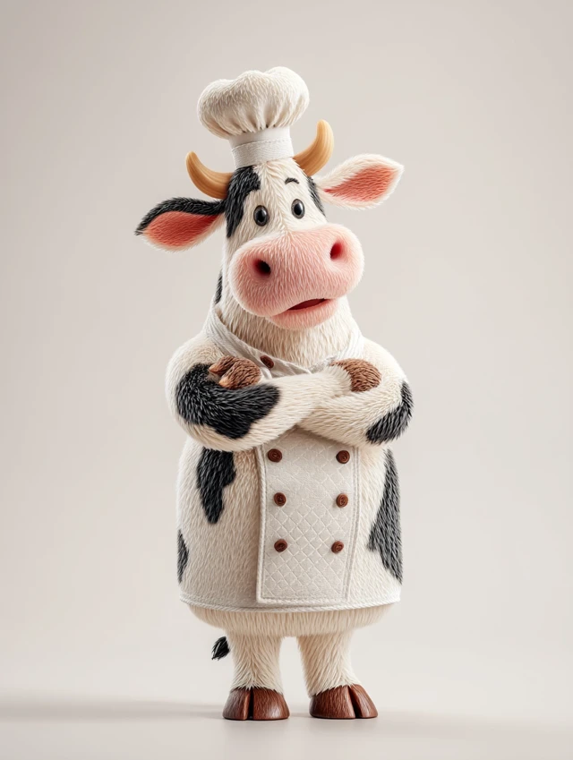 Cute Chef Cow: Animated Character Design
