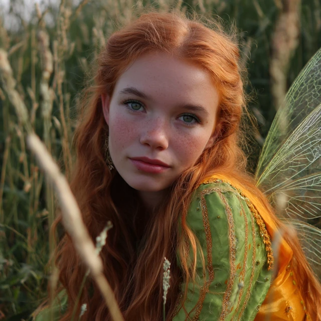Fiadh Aos Si Young Fae Fairy with Ginger Hair
