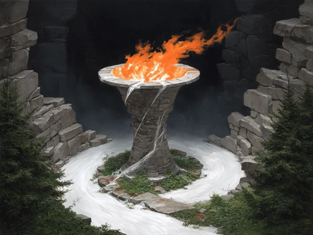 Ethereal Eternal Flame Burning Bright