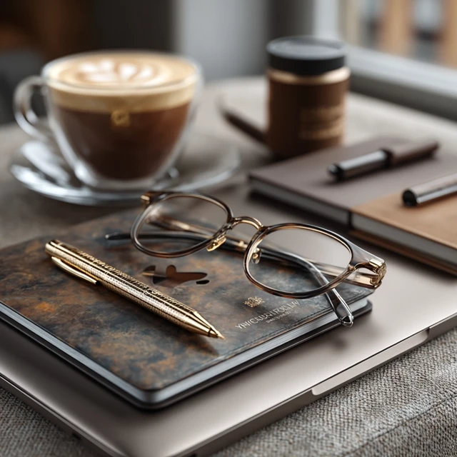 Designer Workspace Still Life: Elegant and Creative