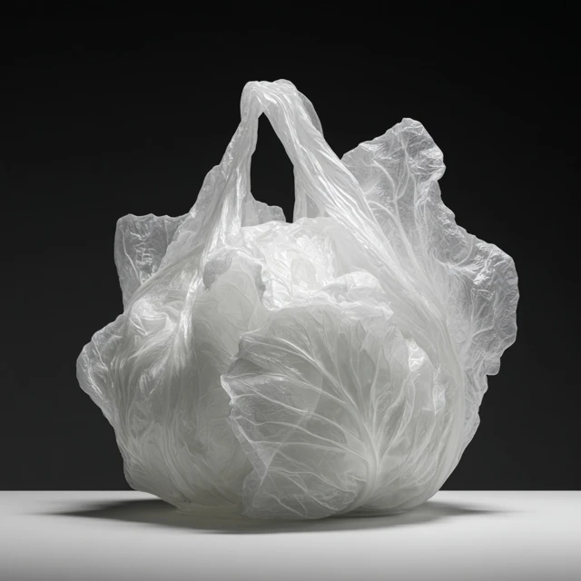 Hyperrealistic Plastic Bag Art Premium Minimalist