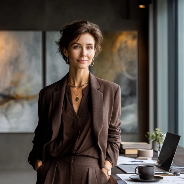 Elegant Businesswoman in Modern Office