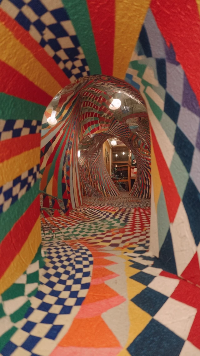 Vortex Funhouse Mirrors A Colorful Psychedelic Design