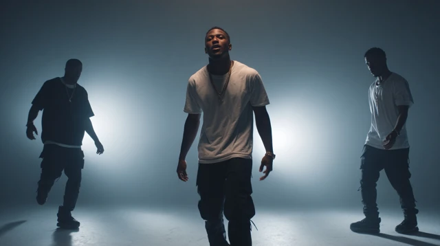 Rapper Performing in Studio Frame Sequence