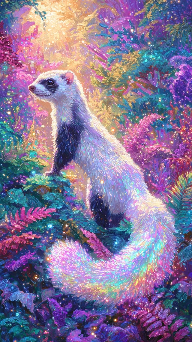 Enchanted Skunk in a Dreamy Forest