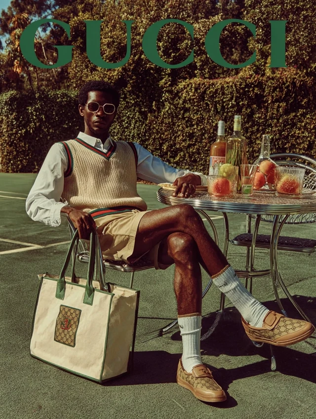 Gucci Campaign 70s Sportswear African American Model