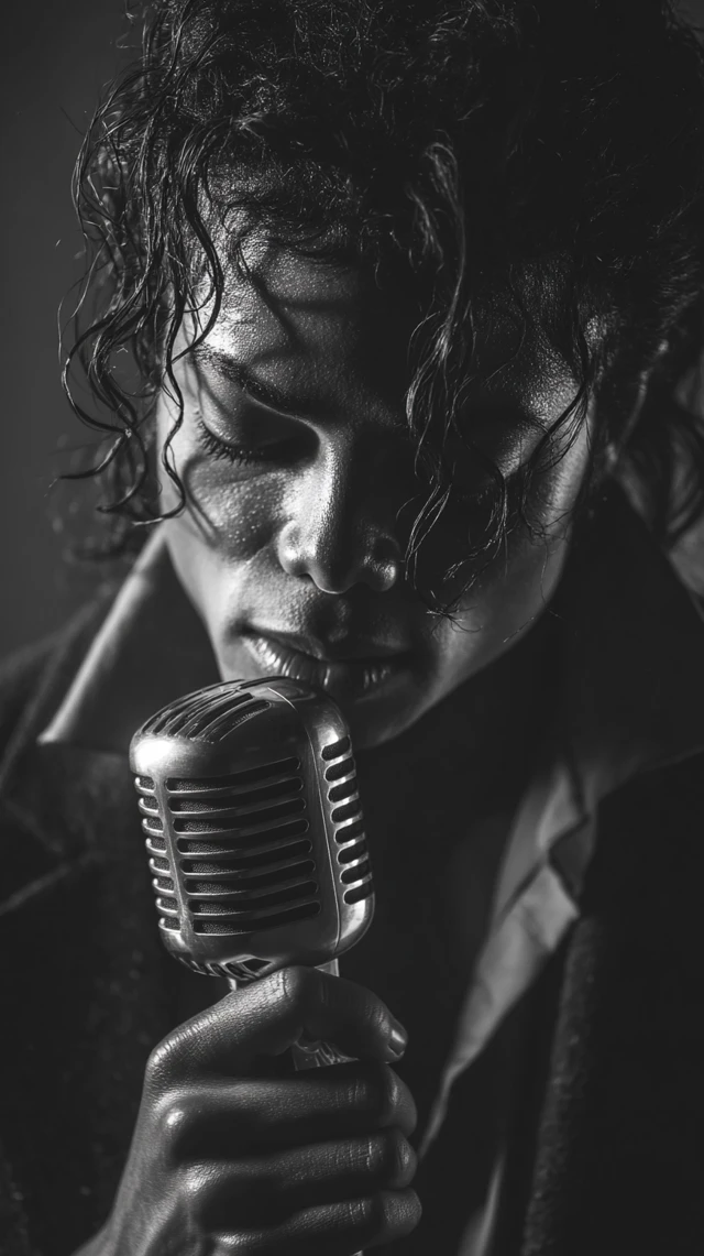 Michael Jackson Portrait Black and White