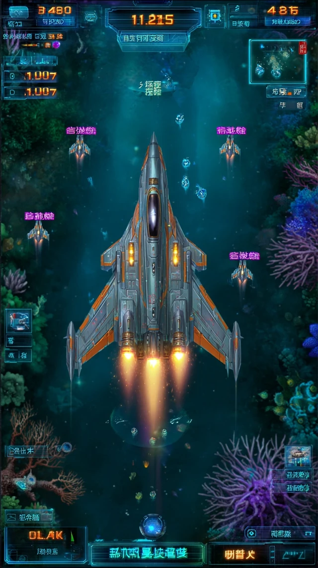 Deep Sea SciFi Shooter Game Art