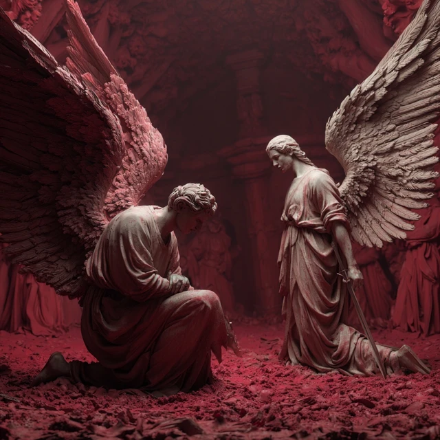 Angels from Dantes Inferno Inspired Artwork