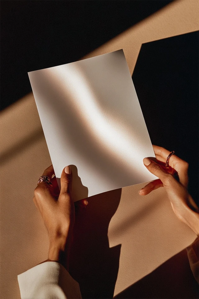 Flyer Mockup in Hands with Natural Light