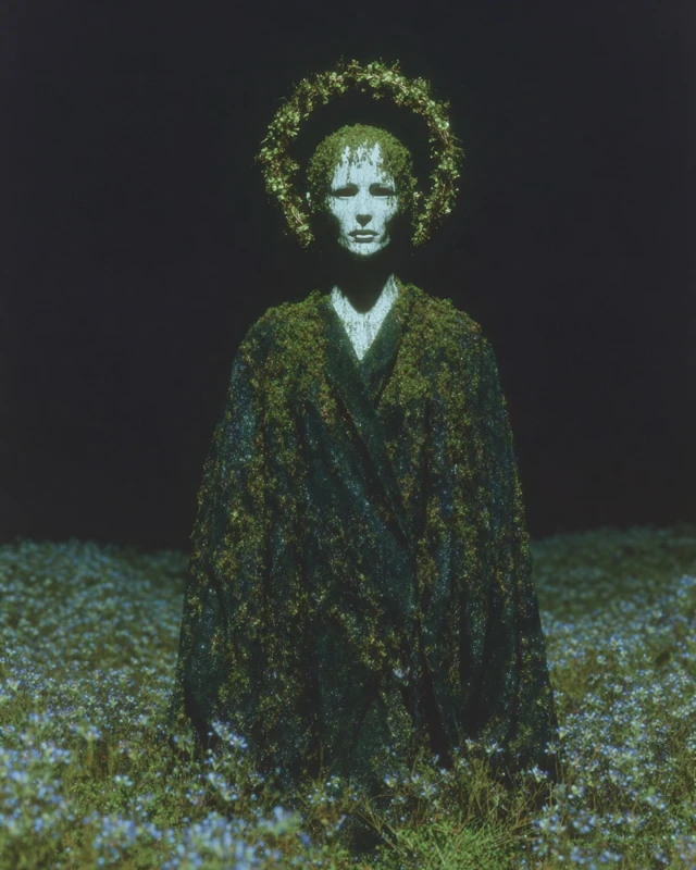 Lady Death Mystical Green Goddess in Nature