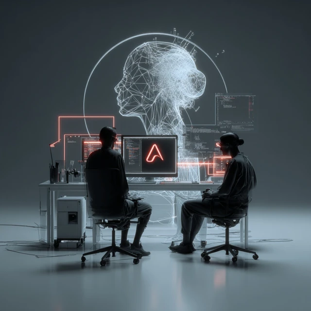 AI Collaboration Futuristic Graphic Design