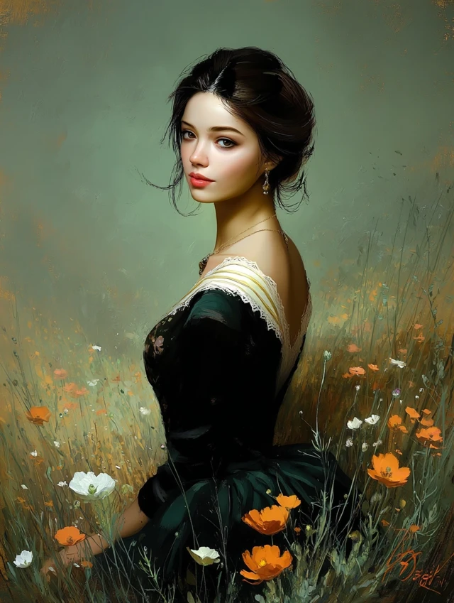 Spring Flower Portrait in Garden
