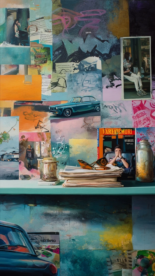 Niche Art Oil Painting Magazine Car Cinematic