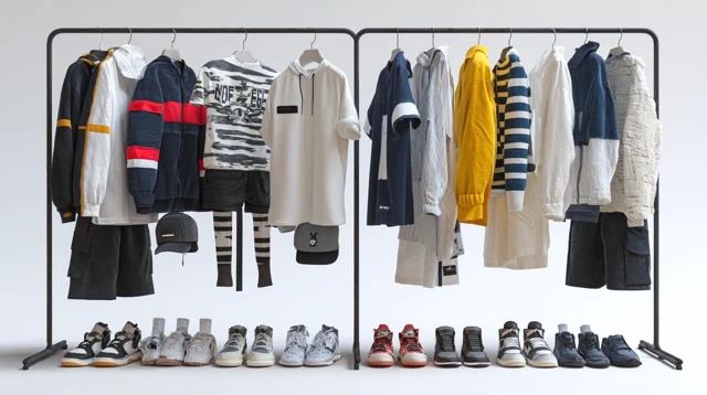 Mens Streetwear Outfits Fashion 3D Render