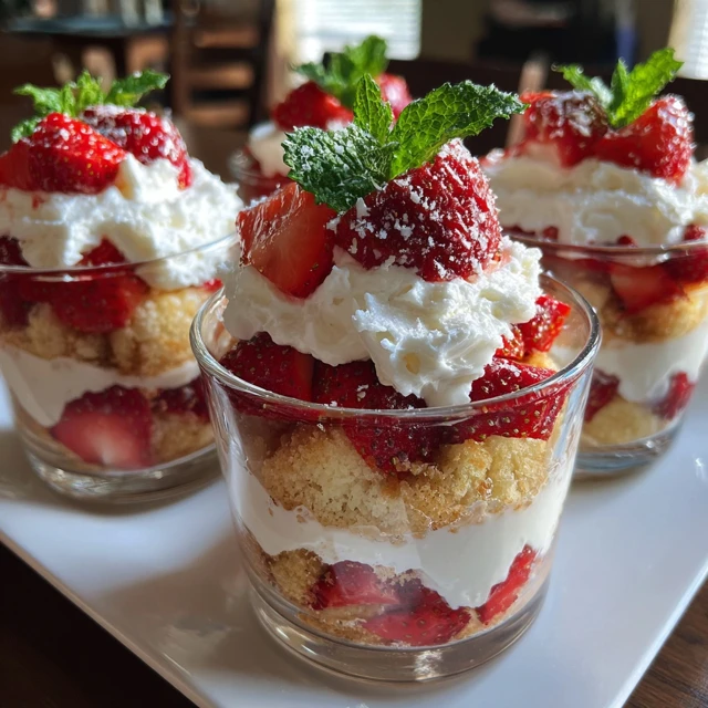 Strawberry Shortcake Trifle Cups Dessert Recipe