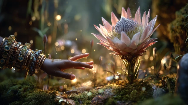 Magical Flower Fairy Hand African Flora 8K