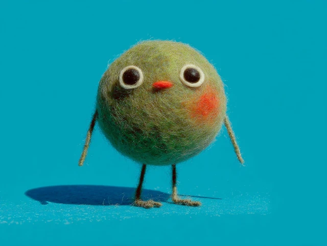 Needle Felted Frog 3D Wool Art Handmade