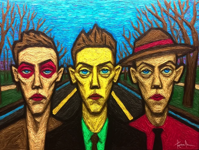 Expressionist Men Portrait Artwork