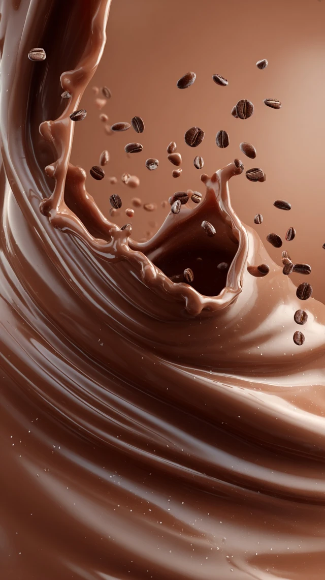 Hot Chocolate Splash Hyper Realistic