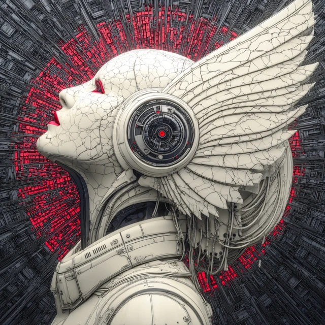Cybernetic Humanoid Ethereal Future Art
