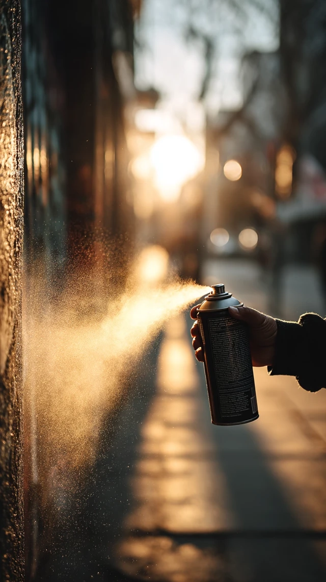 Spray Paint Art in Morning Light