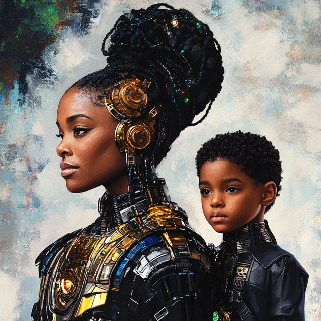 Afrocentric Futuristic Mothers Day Portrait