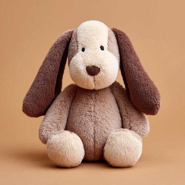 Jellycat Style Plush Puppy Toy Beige Brown