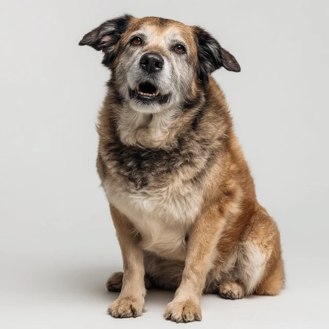 Mature Dog Studio Portrait