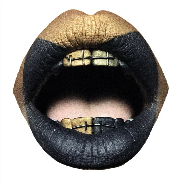 Black Lipstick and Grillz with Patua and Anc