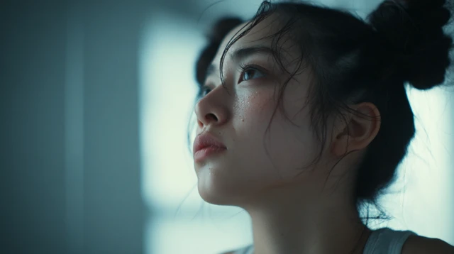 Tired Ballet Dancer: Determination and Sweat