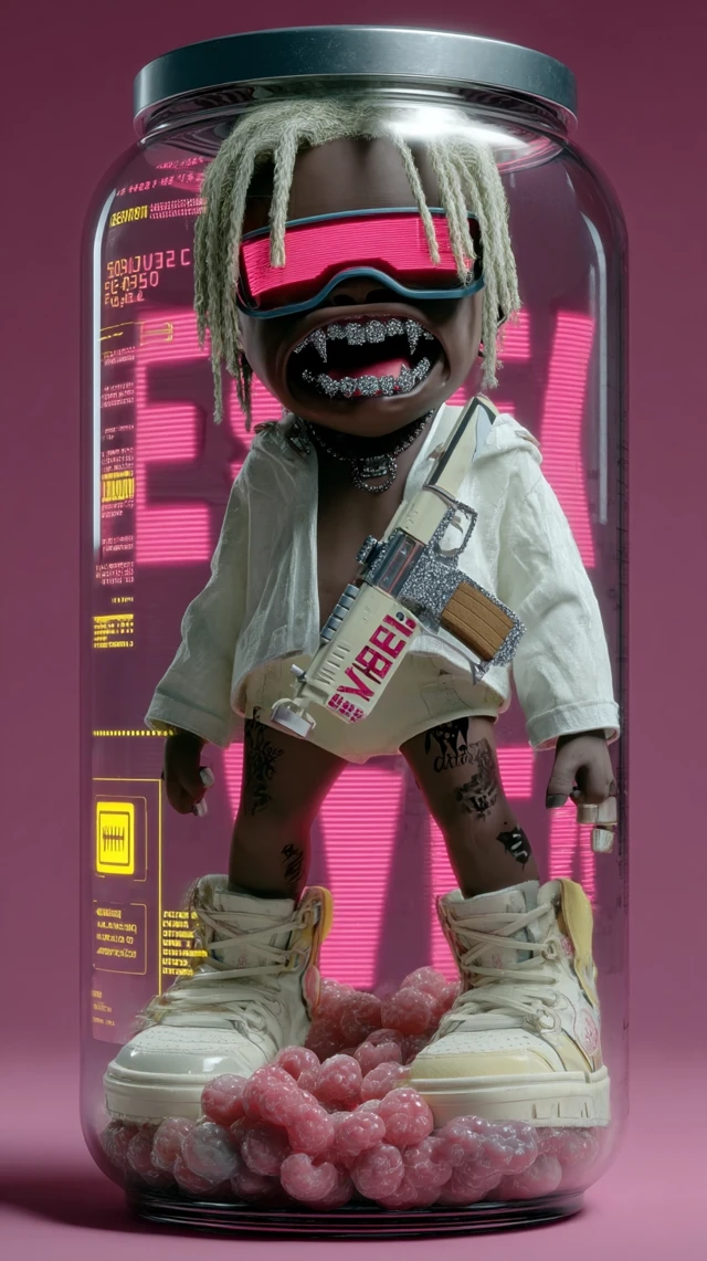 Y3K Cybernetic Kid Superhero Portrait