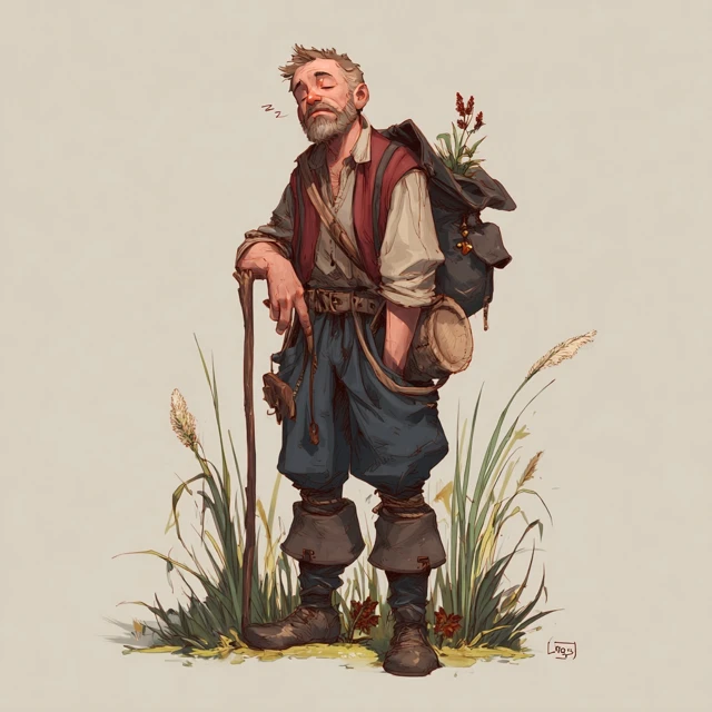 Barovian Farmer DND NPC Art