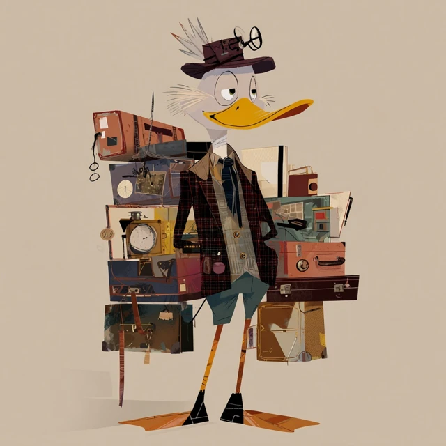 Webby Vanderquack Duck Portrait