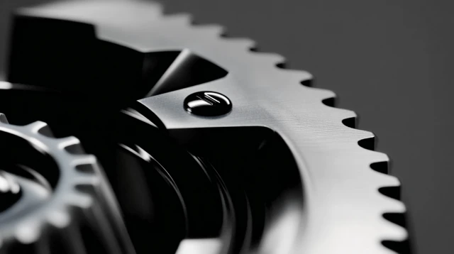 Close Up of Gears With Motion Blur