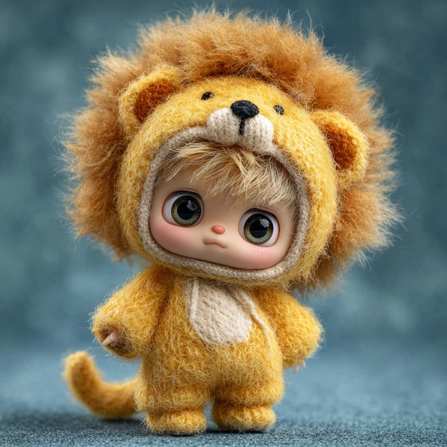 Cute Lion Doll Character Design
