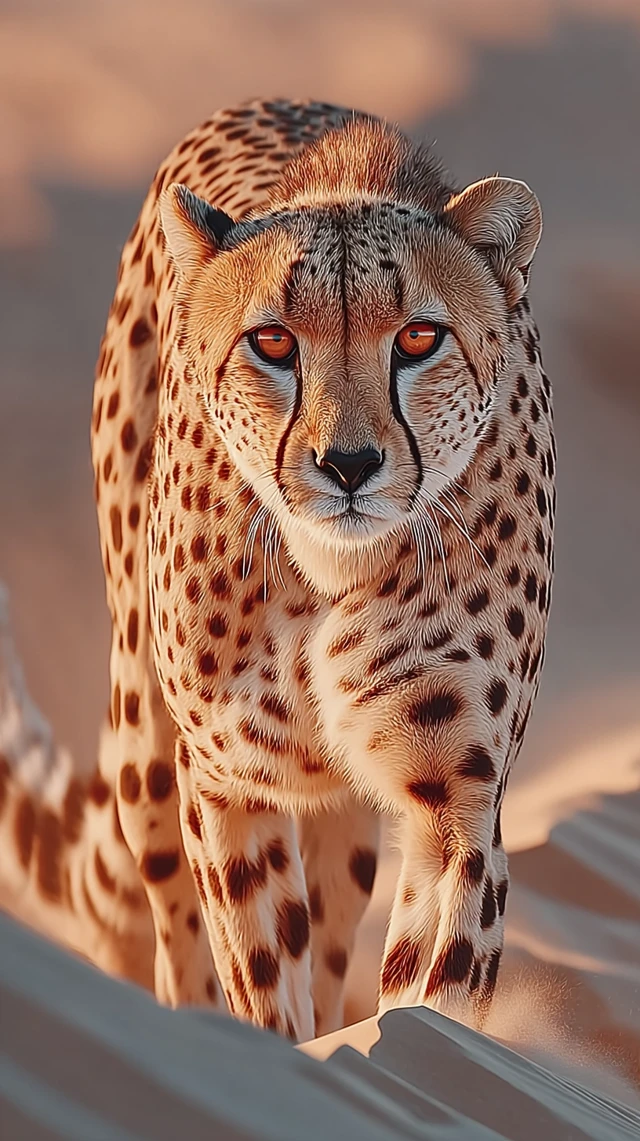 Cheetah in the Desert Running in UHD