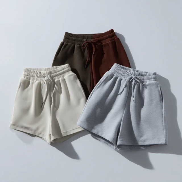 Womens Sportswear Shorts Drawstring Waistband Minimalist