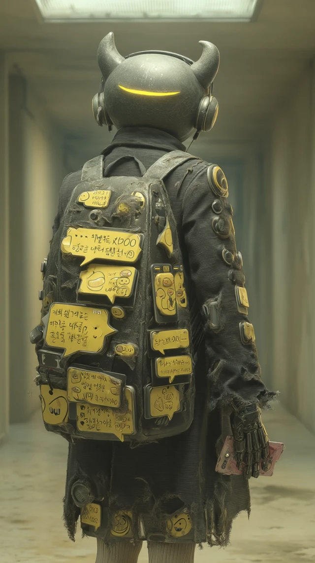 KakaoTalk Demon in a Dingy Korean Office Corridor