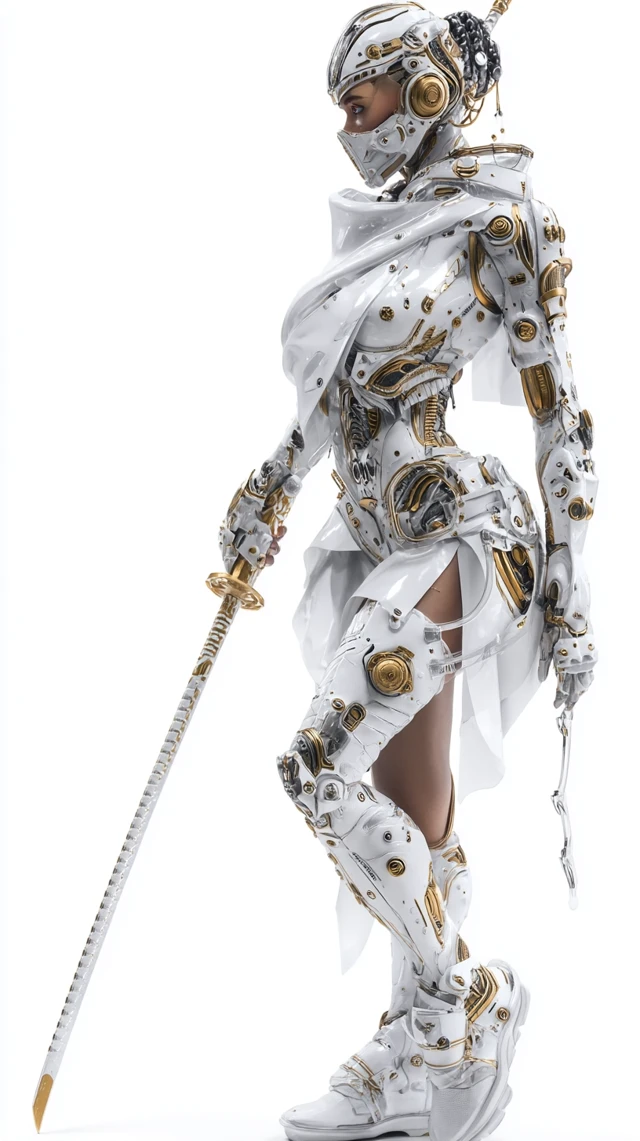 Futuristic Battle Cleric in Cyborg Gear