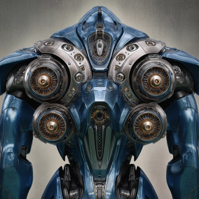 Female Mecha Back Design Photorealistic Thrusters
