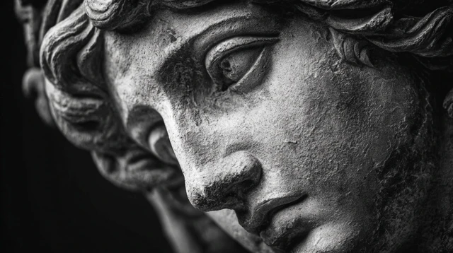 Renaissance Sculpture Black and White Woman