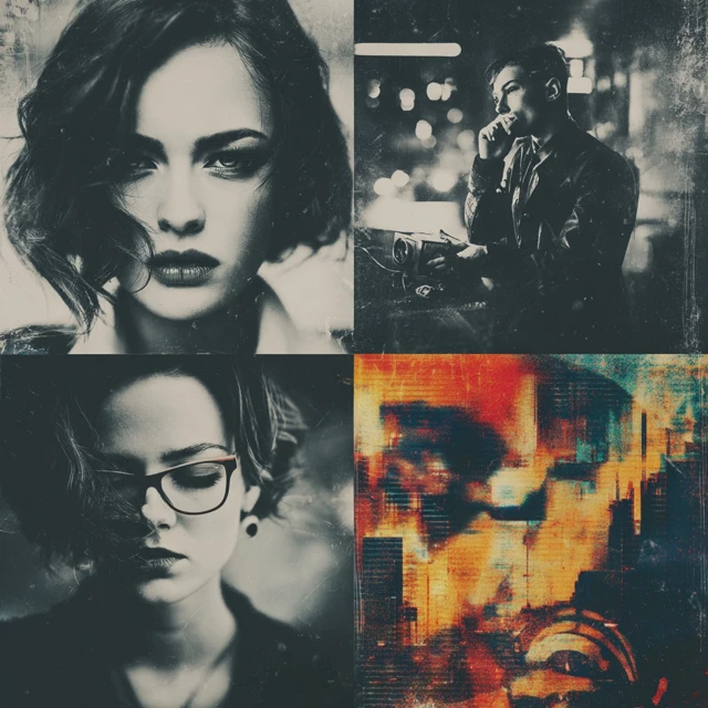 Abstract Pixelated Portrait Digital Art