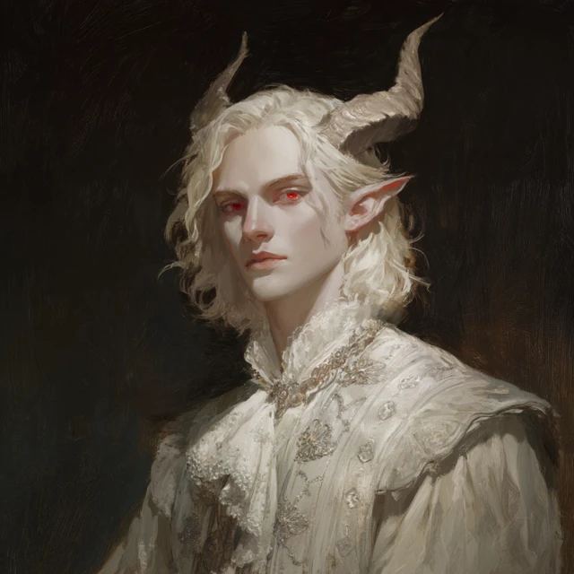 Albino Aristocrat Fantasy Portrait