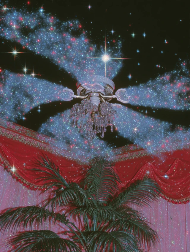 Dreamlike Ceiling Fan Vaporwave Photograph