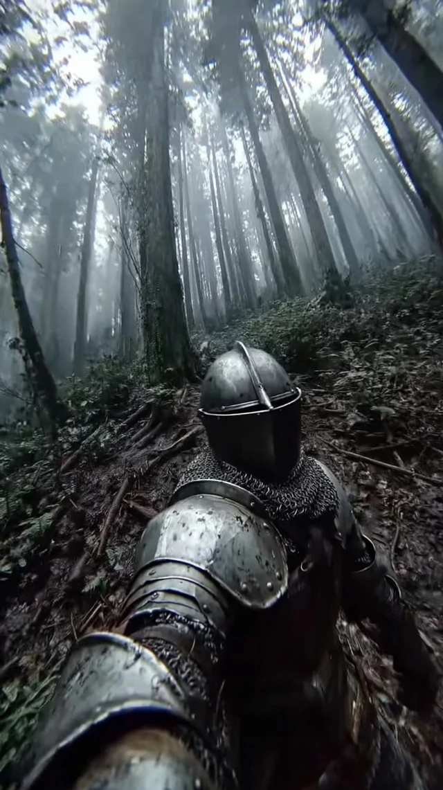 Medieval Knight POV in Forest Dark Fantasy