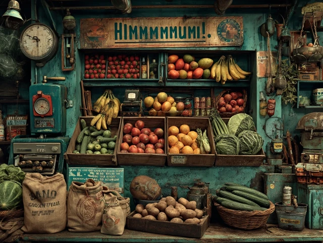 German Vegetable Shop - Photorealistic Still Life