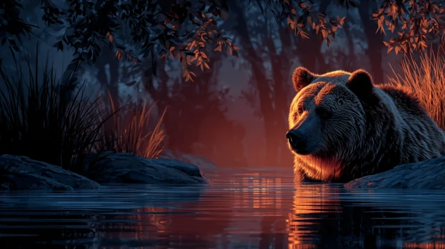 Majestic Grizzly Bear A Stunning Wildlife Portrait