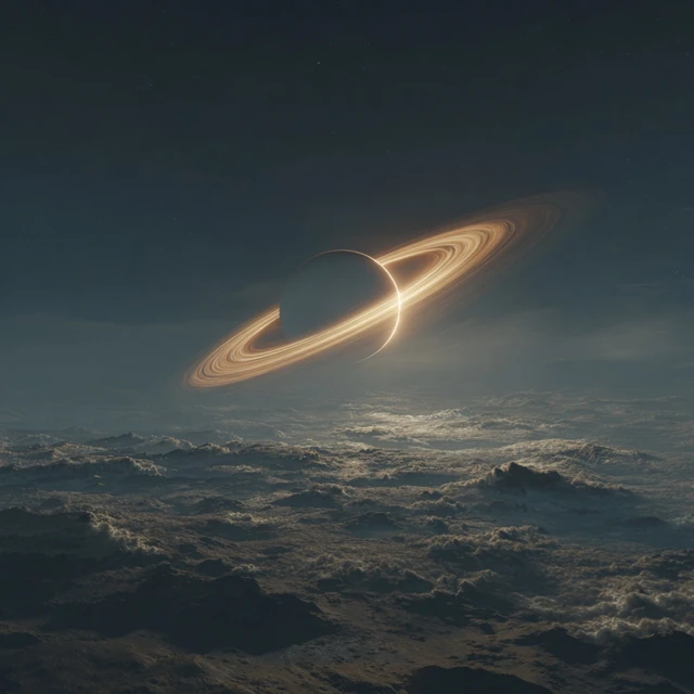 Planetary Rings Seen from Titan Animation